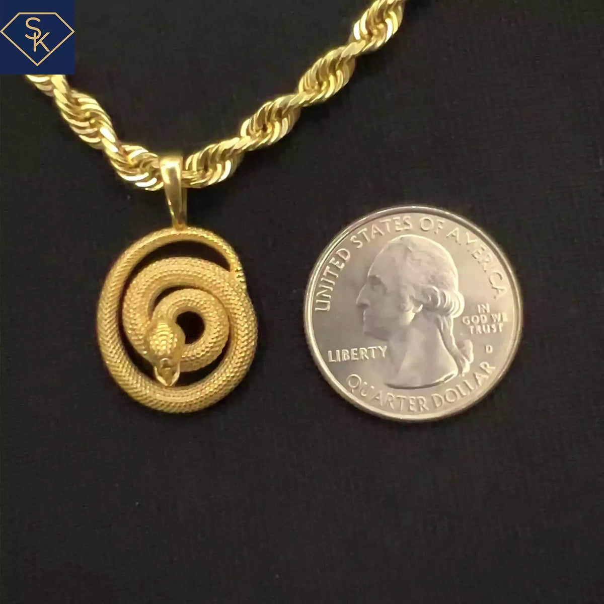 Striking Snake Pendant - SK Custom Jewelry