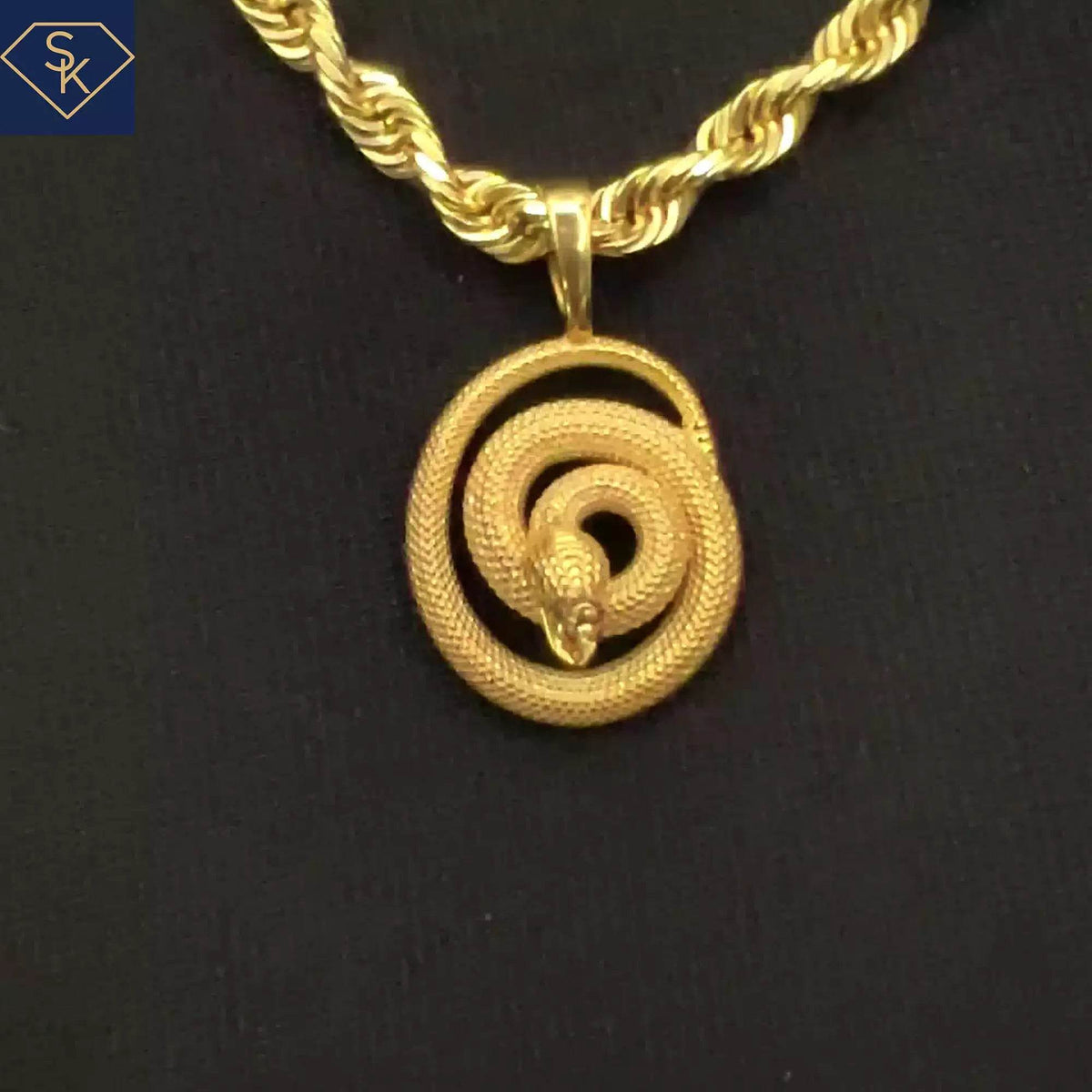 Striking Snake Pendant - SK Custom Jewelry