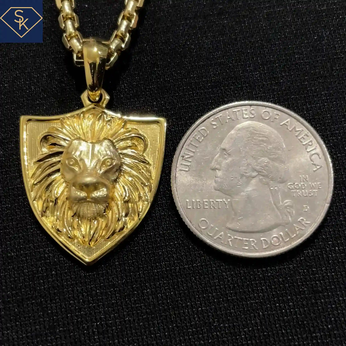 Imperial Lion Shield Pendant