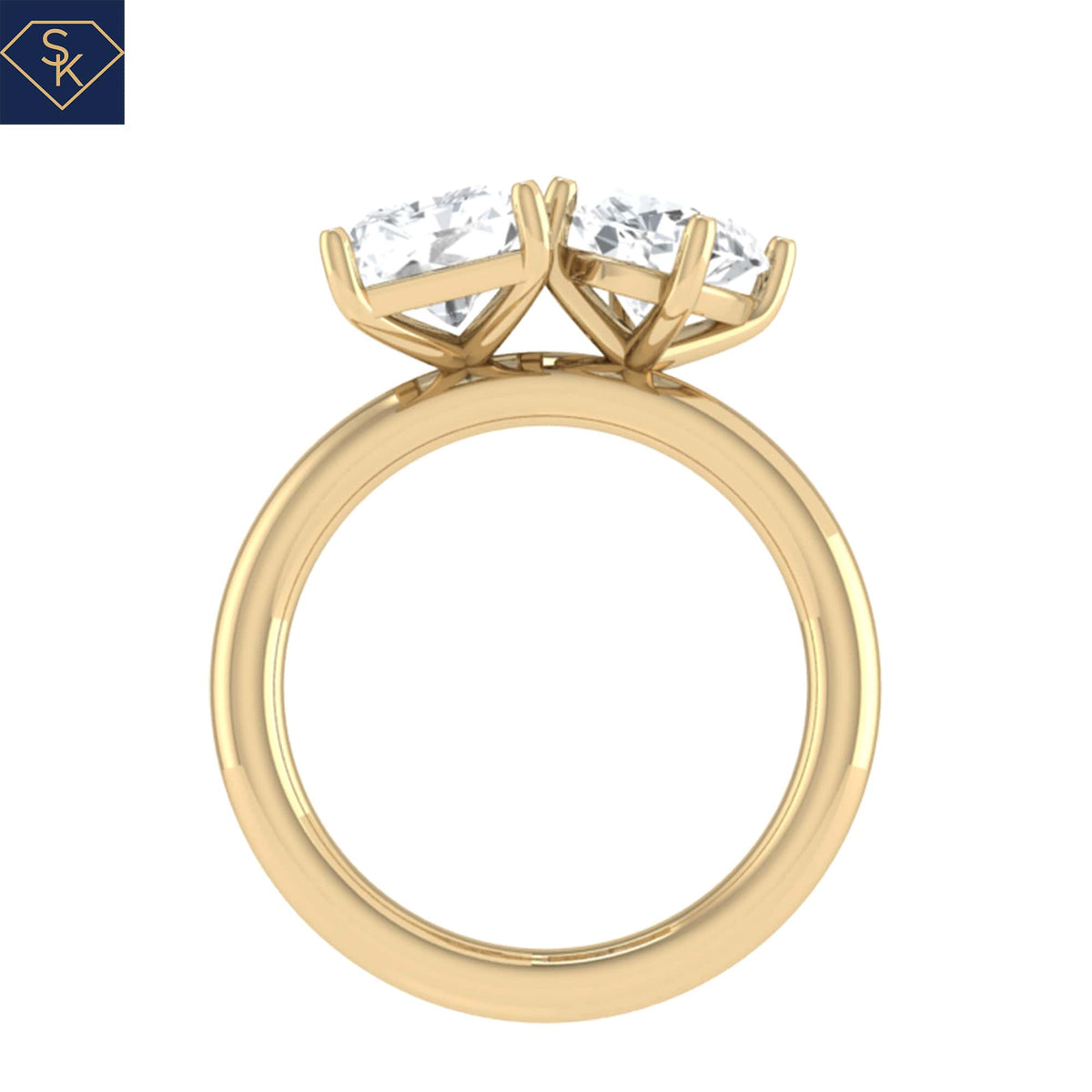 2 Stone Engagement Ring