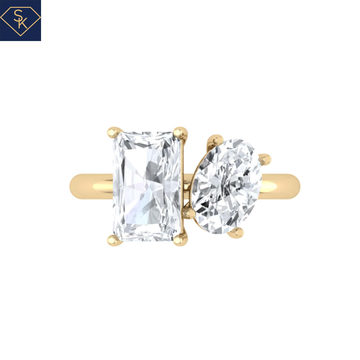 2 Stone Engagement Ring