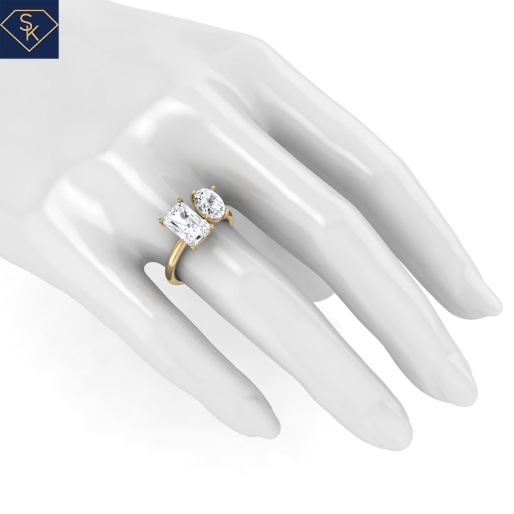 2 Stone Engagement Ring