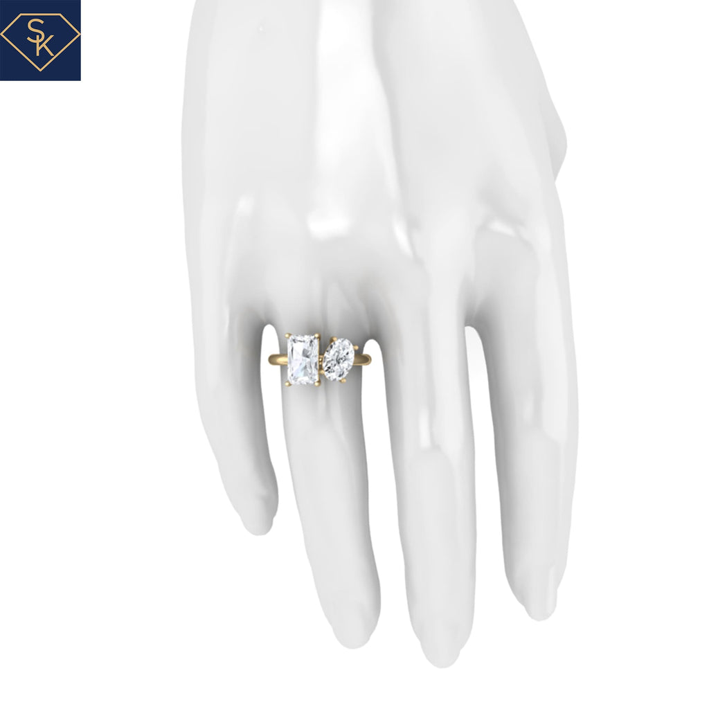 2 Stone Engagement Ring