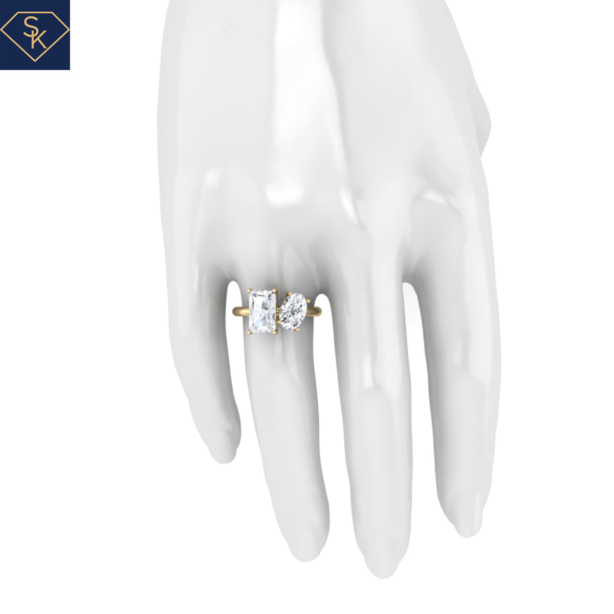 2 Stone Engagement Ring