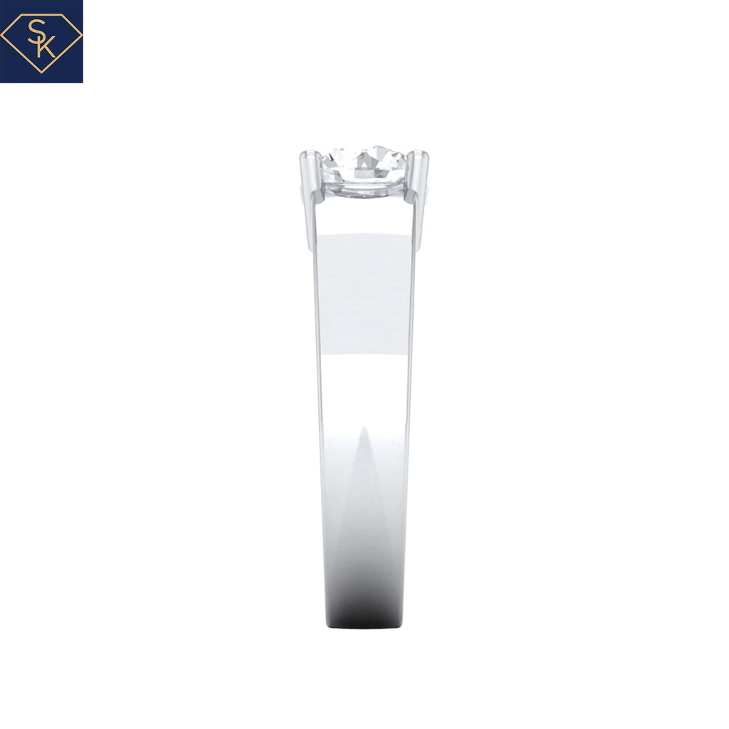 Solitaire Wide Band