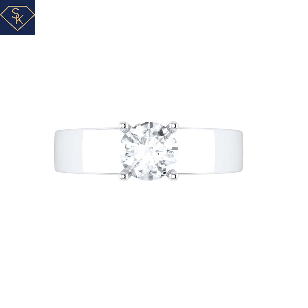 Solitaire Wide Band