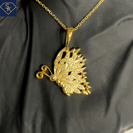 Diamond Butterfly Pendant