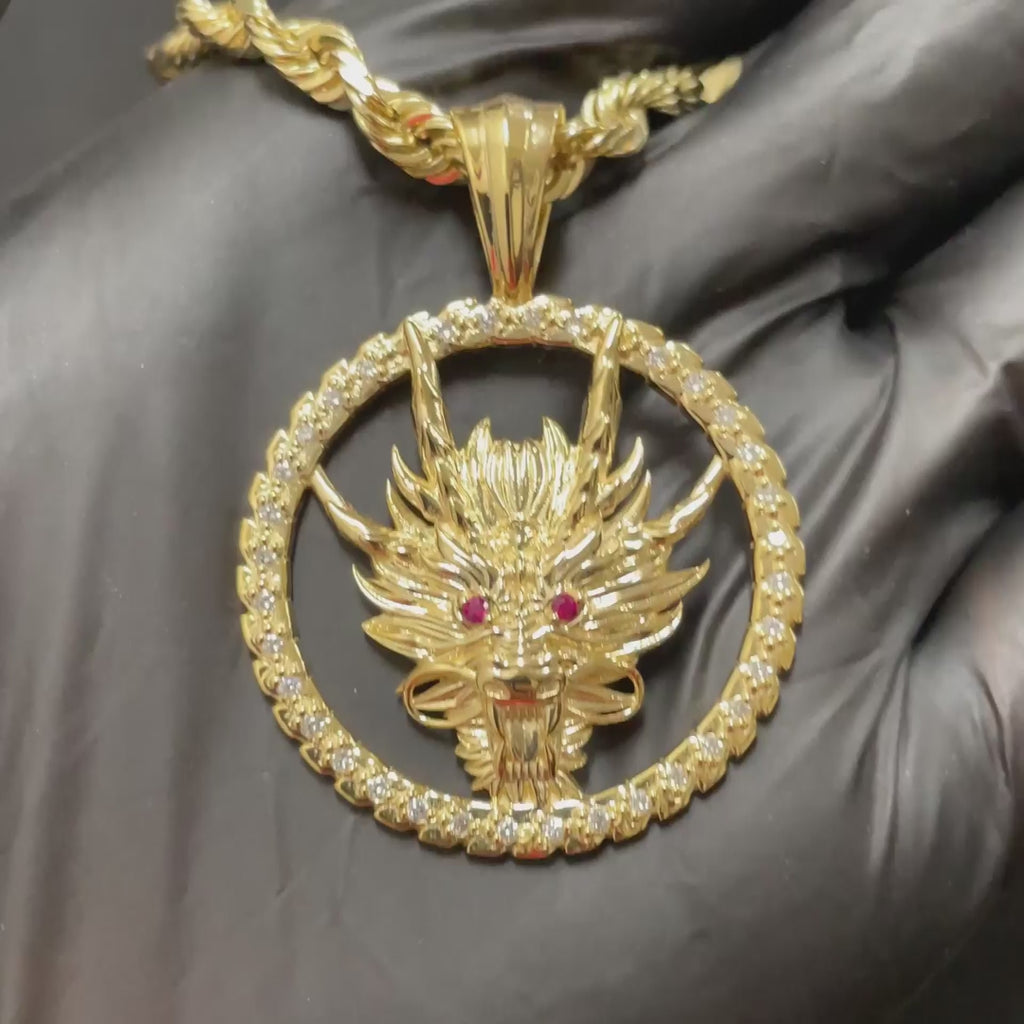 Infinite Diamond Dragon pendant