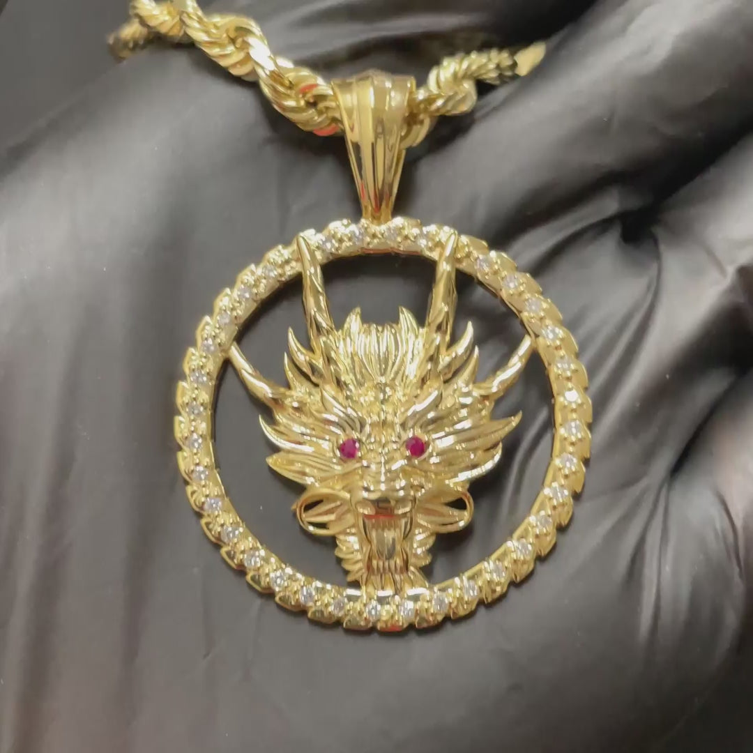 Infinite Diamond Dragon pendant