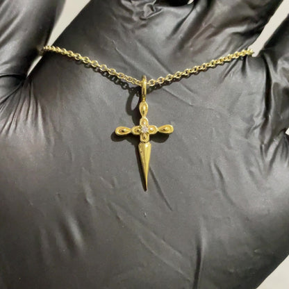 Petite Diamond Cross Pendant