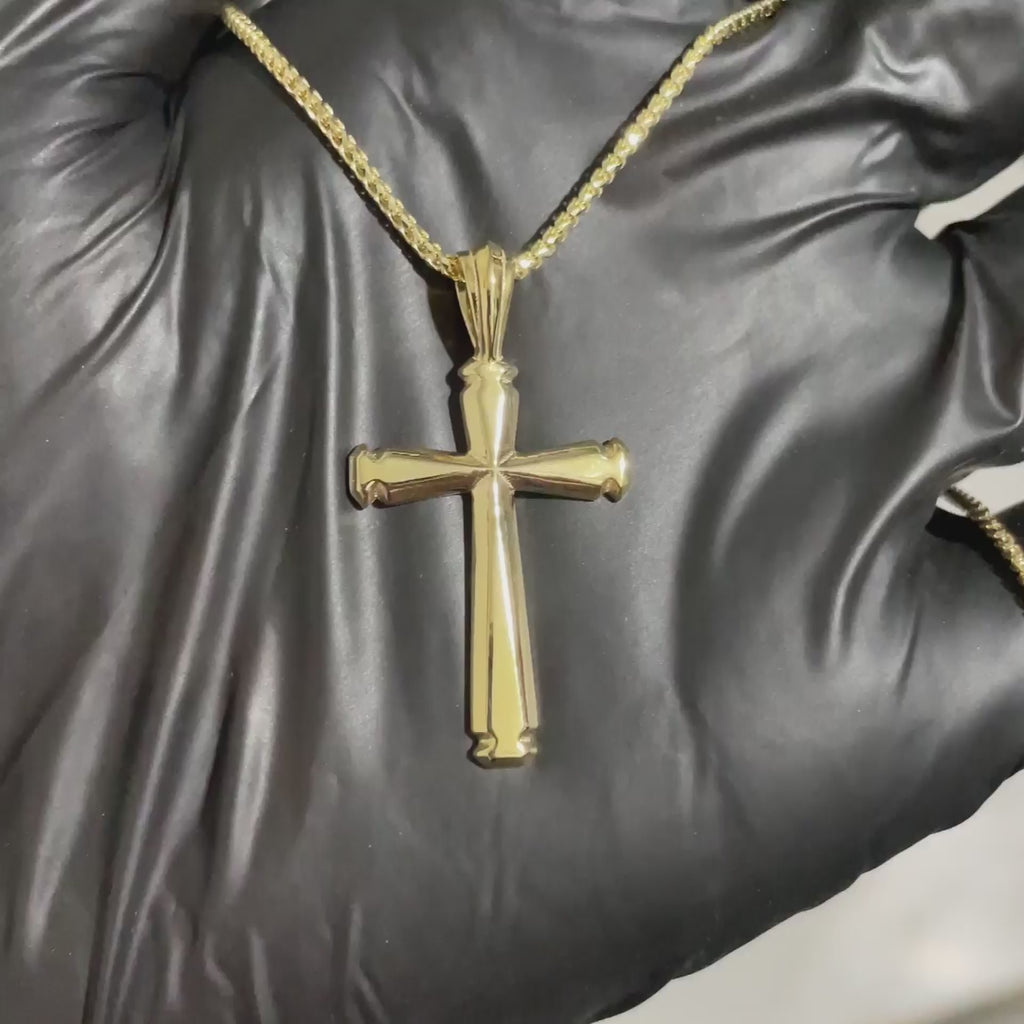 Classic Faceted Cross Pendant