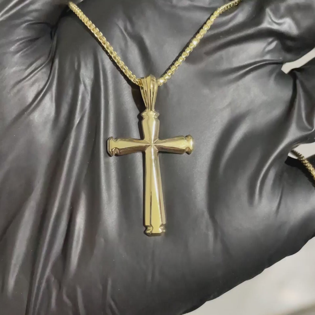 Classic Faceted Cross Pendant