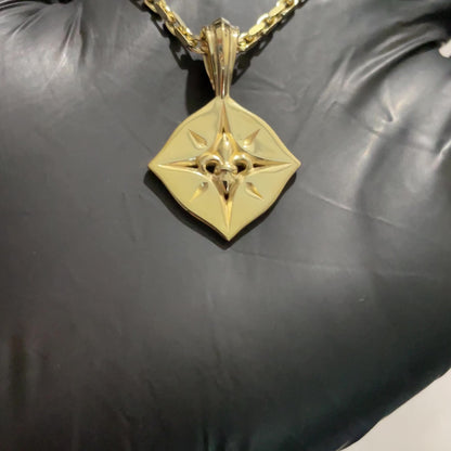 Fleur De Lis Compass Pendant