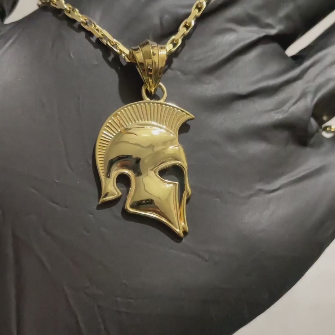 Spartan Warrior Helmet Pendant