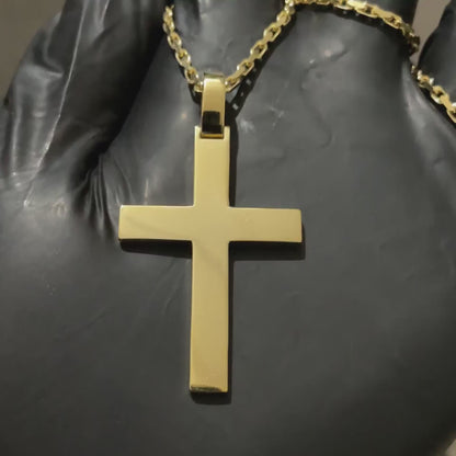 Solid Gold Cross Pendant