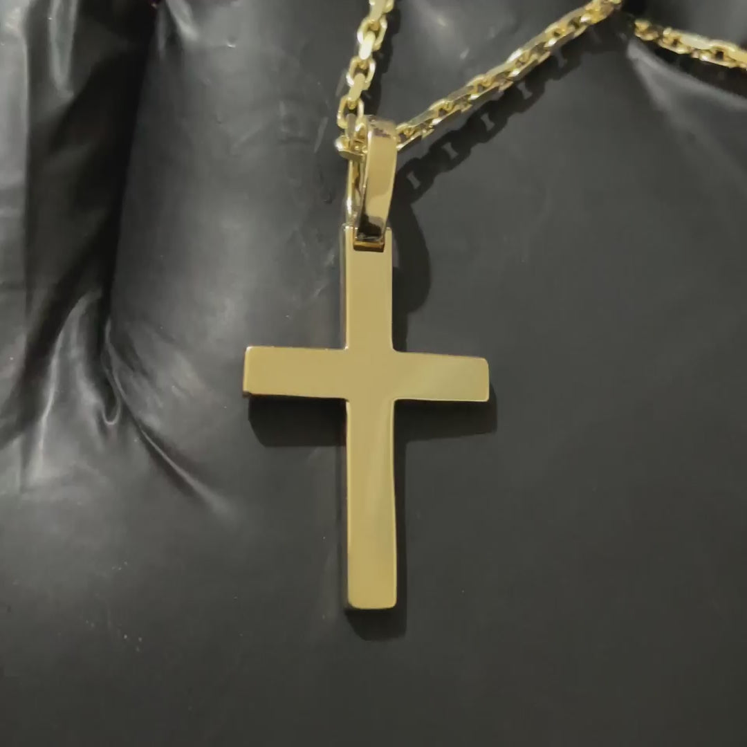 Solid Gold Cross Pendant