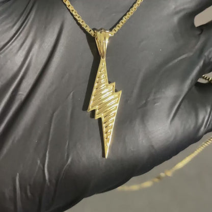 Sleek Lightning Bolt Pendant