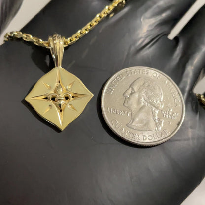 Fleur De Lis Compass Pendant