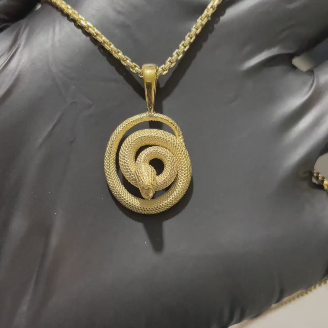 Coiled Serpent Pendant