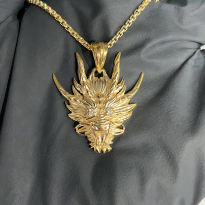 Diamond Dragon head Pendant