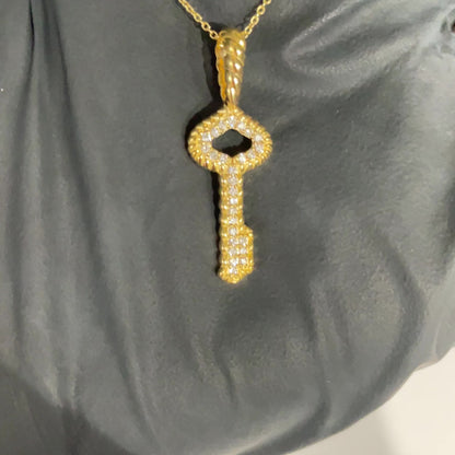 Diamond Key Pendant