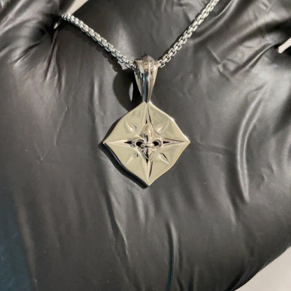 Fleur De Lis Compass Pendant