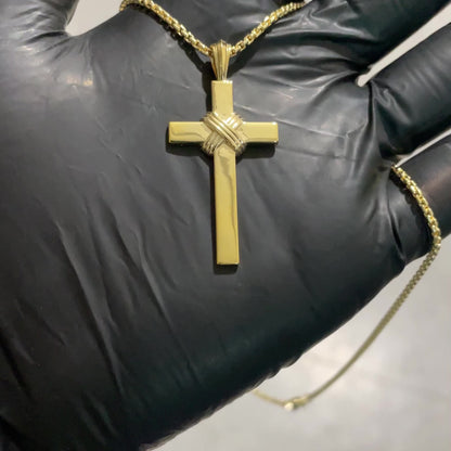 Cross Pendant with Tripple Cross Ropes