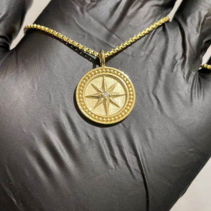 Compass Diamond Charm