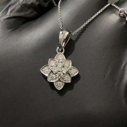 Diamond Flower Pendant