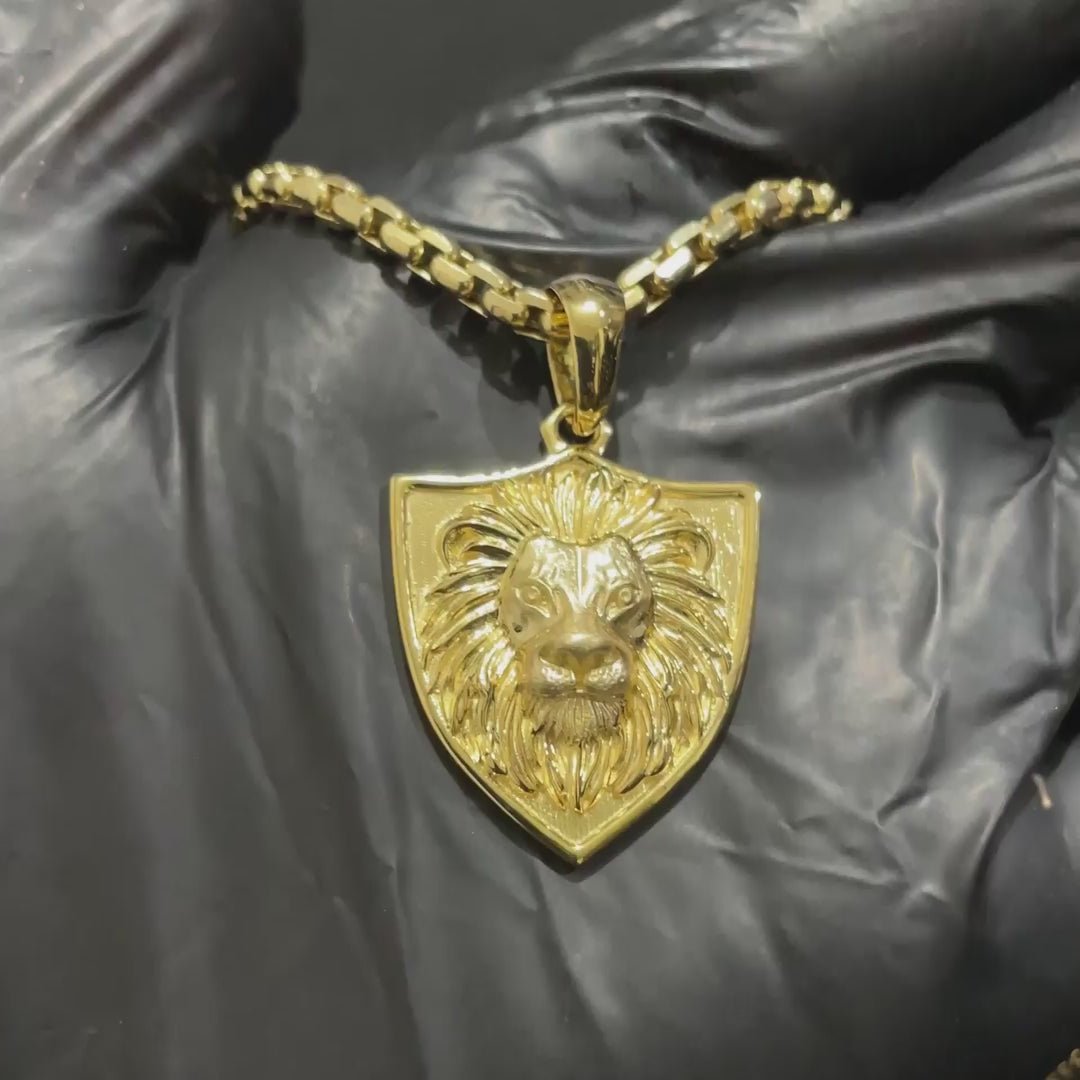Imperial Lion Shield Pendant