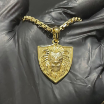 Imperial Lion Shield Pendant