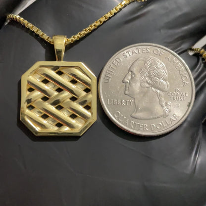 Octagonal Weaving Pattern Pendant