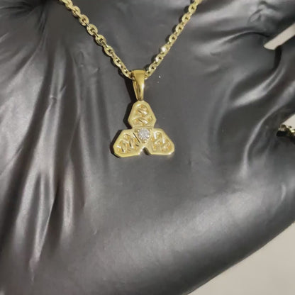 Braided Triple Petal Pendant