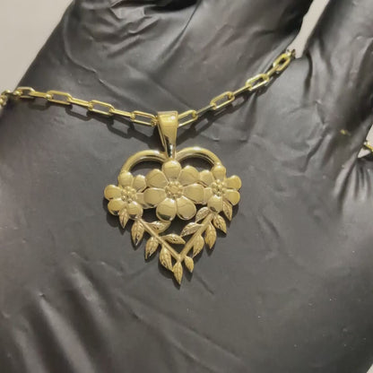 Nature-Inspired Heart Pendant